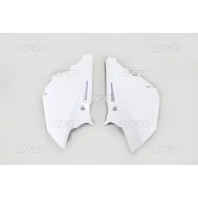 Komplet plastikowych osłon bocznych tylnych UFO Yamaha YZ 125 250 15-20 białe (YA04842046)