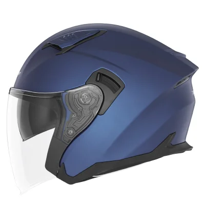 Kask otwarty jet N130 Solid niebieski mat L z blendą - NOX Kask otwarty jet N130 Solid niebieski mat L z blendą - NOX