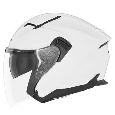 Kask otwarty jet N130 Solid biały połysk XL z blendą - NOX Kask otwarty jet N130 Solid biały połysk XL z blendą - NOX