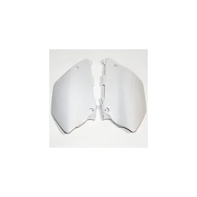 Komplet plastikowych osłon bocznych tylnych UFO Yamaha YZ 125 250 02-05 białe (YA03847046)