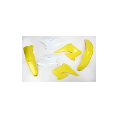 Komplet plastików UFO Suzuki RM250 żółty biały - SU403999 Komplet plastików UFO Suzuki RM250 żółty biały - SU403999