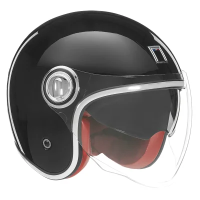 Kask otwarty jet Heritage Solid czarny połysk M - NOX Kask otwarty jet Heritage Solid czarny połysk M - NOX