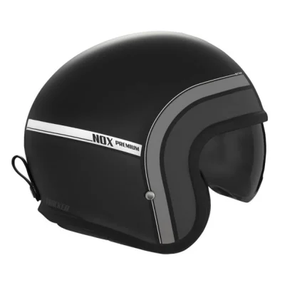 Kask otwarty Jet Next Traker czarny/tytanowy mat XL z blendą - NOX Kask otwarty Jet Next Traker czarny/tytanowy mat XL z blendą - NOX