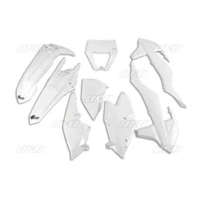 Komplet plastików UFO KTM EXC EXC-F 17-19 z osłoną lampy biały (KTKIT523047) Komplet plastików UFO KTM EXC EXC-F 17-19 z osłoną lampy biały (KTKIT523047)