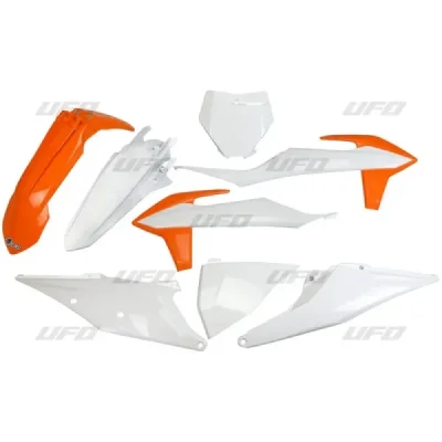 Komplet plastików UFO KTM SX SXF 19-20 OEM biały pomarańczowy (KTKIT522999) Komplet plastików UFO KTM SX SXF 19-20 OEM biały pomarańczowy (KTKIT522999)