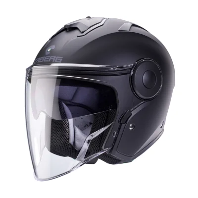 Kask otwarty jet Soho Solid czarny mat L z blendą - Caberg Kask otwarty jet Soho Solid czarny mat L z blendą - Caberg