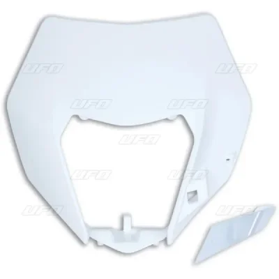 Osłona lampy przód owiewka UFO KTM EXC EXCF 14-16 biały wzór OEM (KT04095047)