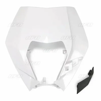 Osłona lampy przód owiewka UFO KTM EXC EXCF 09-13 biały wzór OEM (KT04090047)