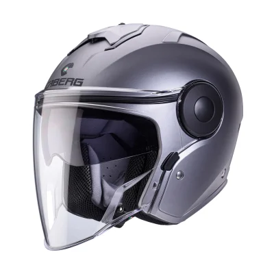Kask otwarty jet Soho Solid szary mat gunmetal L z blendą - Caberg Kask otwarty jet Soho Solid szary mat gunmetal L z blendą - Caberg