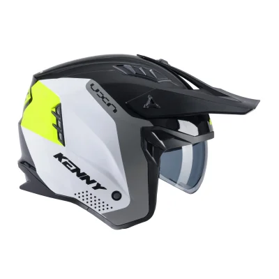Kask otwarty jet Miles black/neon yellow biały/szary/czarny/żółty fluo XL (61-62 cm) - Kenny Racing Kask otwarty jet Miles black/neon yellow biały/szary/czarny/żółty fluo XL (61-62 cm) - Kenny Racing