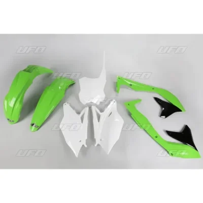 Komplet plastików UFO Kawasaki KXF 450 zielony biały - KA226999 Komplet plastików UFO Kawasaki KXF 450 zielony biały - KA226999