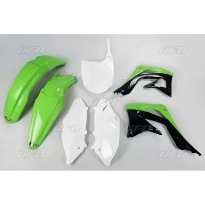 Komplet plastików UFO Kawasaki KXF 450 12 zielony biały czarny (KAKIT217999) Komplet plastików UFO Kawasaki KXF 450 12 zielony biały czarny (KAKIT217999)