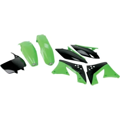 Komplet plastików UFO Kawasaki KXF 250 zielony czarny - KA215999 Komplet plastików UFO Kawasaki KXF 250 zielony czarny - KA215999