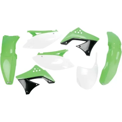 Komplet plastików UFO Kawasaki KXF 450 09 zielony biały czarny OEM (KAKIT213999) Komplet plastików UFO Kawasaki KXF 450 09 zielony biały czarny OEM (KAKIT213999)