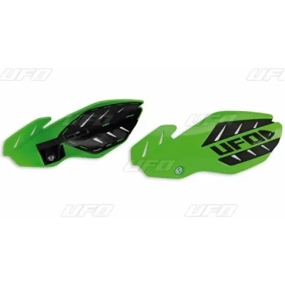 Osłony rąk handbary UFO Flame Kawasaki KXF 250 450 13-17 zielone czarne (KA04745026) Osłony rąk handbary UFO Flame Kawasaki KXF 250 450 13-17 zielone czarne (KA04745026)