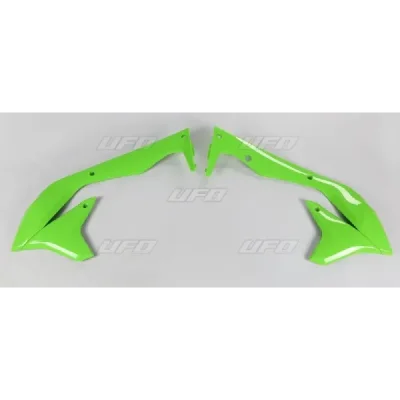 Osłony chłodnicy UFO Kawasaki KXF 450 16-17 zielone (KA04736026)