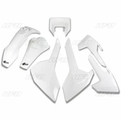 Komplet plastików UFO Husqvarna TX TE FE 17-18 biały z osłoną lampy (HUKIT621041) Komplet plastików UFO Husqvarna TX TE FE 17-18 biały z osłoną lampy (HUKIT621041)
