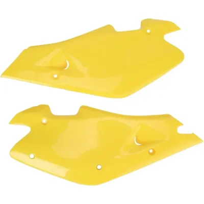 Komplet plastikowych osłon bocznych tylnych UFO Husqvarna 2T 00-04 4T 02-04 żółty (HU03304103)