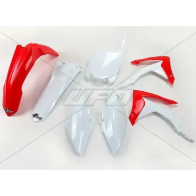 UFO KOMPLET PLASTIKÓW HONDA CRF 450R '13-'16, CRF 250R '14-'17 OEM (CZERWONY/BIAŁY) (HO116E999)