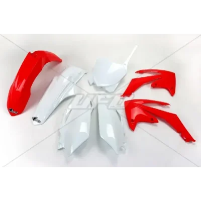 UFO KOMPLET PLASTIKÓW HONDA CRF 250R '11-'13, CRF 450R '11-'12 OEM (CZERWONY/BIAŁY) (HO115E999)