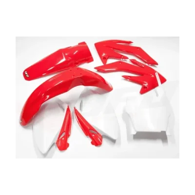 Komplet plastików UFO Honda CRF 250R 06-07 czerwony biały (HOKIT105999) Komplet plastików UFO Honda CRF 250R 06-07 czerwony biały (HOKIT105999)