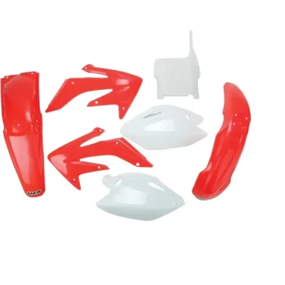 UFO KOMPLET PLASTIKÓW HONDA CRF 250R '04-'05 OEM (CZERWONY/BIAŁY) (HO104E999) UFO KOMPLET PLASTIKÓW HONDA CRF 250R '04-'05 OEM (CZERWONY/BIAŁY) (HO104E999)