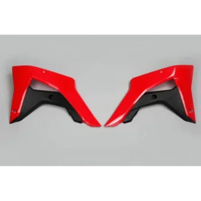 Osłony chłodnicy UFO Honda CRF 250R 18 CRF 450RX 17-18 OEM czerwone czarne (HO04683999)