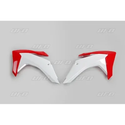 Osłony chłodnicy UFO Honda CRF 230 15-22 OEM białe czerwone (HO04675999) Osłony chłodnicy UFO Honda CRF 230 15-22 OEM białe czerwone (HO04675999)