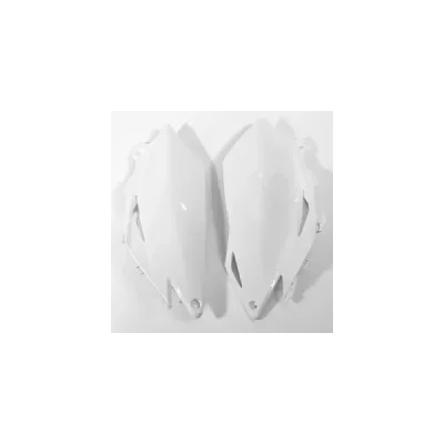 Komplet plastikowych osłon bocznych tylnych UFO Honda CRF 250R 10 CRF 450R 09-10 białe (HO04638041)