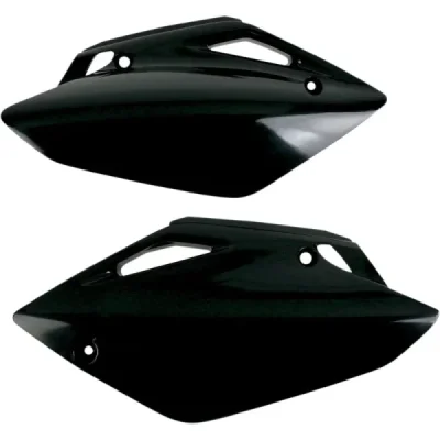 Komplet plastikowych osłon bocznych tylnych UFO Honda CRF 150R 07-09 czarne (HO04620001)