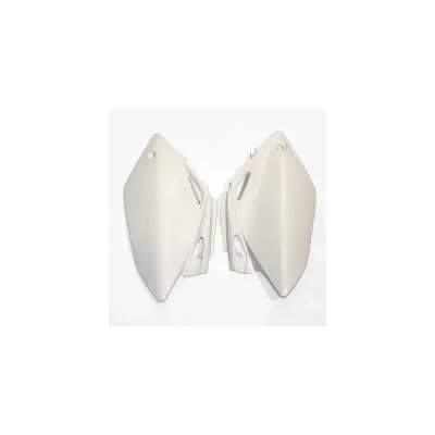 Komplet plastikowych osłon bocznych tylnych UFO Honda CRF 450R 07-08 białe (HO04616041)