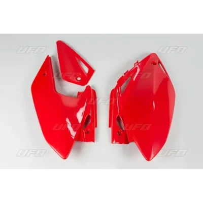 Komplet plastikowych osłon bocznych tylnych UFO Honda CRF 450X 05-16 czerwone (HO04601070)