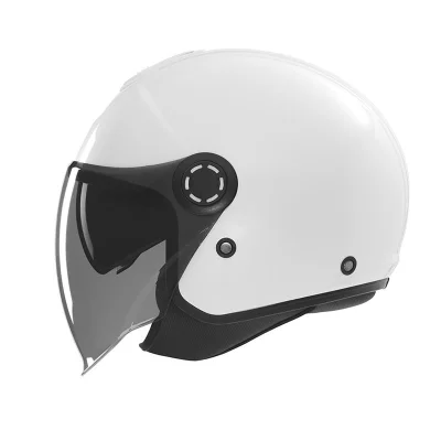 Kask otwarty jet N182 Solid biały połysk M z blendą - NOX