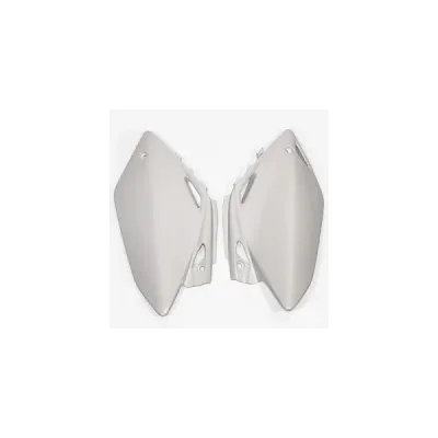 Komplet plastikowych osłon bocznych tylnych UFO Honda CRF 450R 05-06 białe (HO03656041)