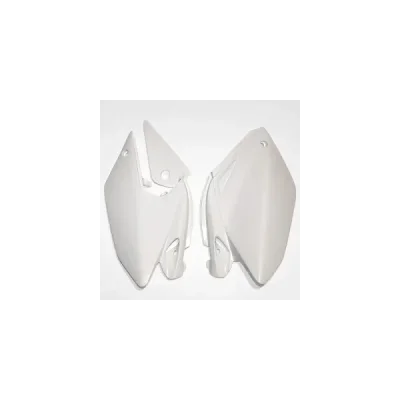 Komplet plastikowych osłon bocznych tylnych UFO Honda CRF 250X 04-08 białe (HO03647041)