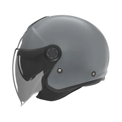 Kask otwarty jet N182 Solid szary połysk L z blendą - NOX
