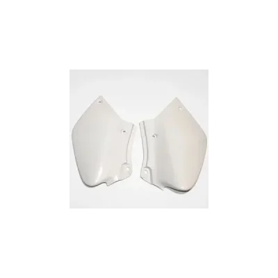 Komplet plastikowych osłon bocznych tylnych UFO Honda XR 250R XR400R 96-10 białe (HO03612041)