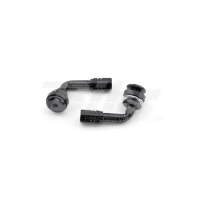 Zawór koła wygięty kątowy czarny 2szt - V Parts