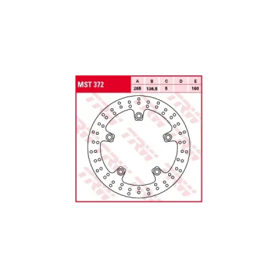 Tarcza hamulcowa TRW Lucas MST 372 tył (MST372) Tarcza hamulcowa TRW Lucas MST 372 tył (MST372)