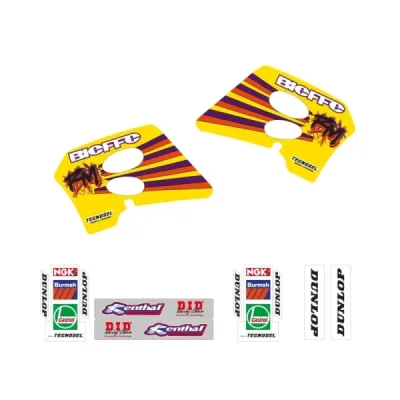 Komplet naklejek i poszycia na siedzenie Suzuki RM 125/250 '93-'95 czarny Replica Team Suzuki '93 - TECNOSEL