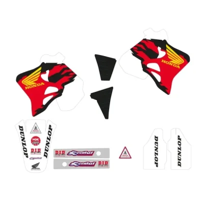 Komplet naklejek i poszycia na siedzenie Honda CR 125 '95-'97, CR 250 '95-'96 Replica Team Honda '95 USA czarny - TECNOSEL Komplet naklejek i poszycia na siedzenie Honda CR 125 '95-'97, CR 250 '95-'96 Replica Team Honda '95 USA czarny - TECNOSEL