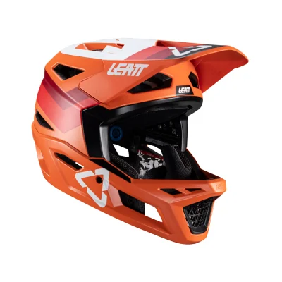 Kask rowerowy MTB Gravity 4.0 V24 Flame pomarańczowy/bordowy/biały L (59-60 cm) - Leatt Kask rowerowy MTB Gravity 4.0 V24 Flame pomarańczowy/bordowy/biały L (59-60 cm) - Leatt