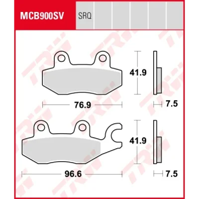 Klocki hamulcowe TRW Lucas MCB 900 SV (2 szt.) (MCB900SV) Klocki hamulcowe TRW Lucas MCB 900 SV (2 szt.) (MCB900SV)