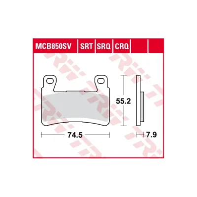 Klocki hamulcowe TRW Lucas MCB 850 SV (2 szt.) (MCB850SV) Klocki hamulcowe TRW Lucas MCB 850 SV (2 szt.) (MCB850SV)