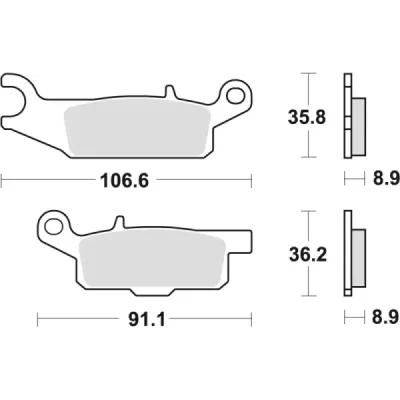Klocki hamulcowe TRW Lucas MCB 804 SI (2 szt.) (MCB804SI)