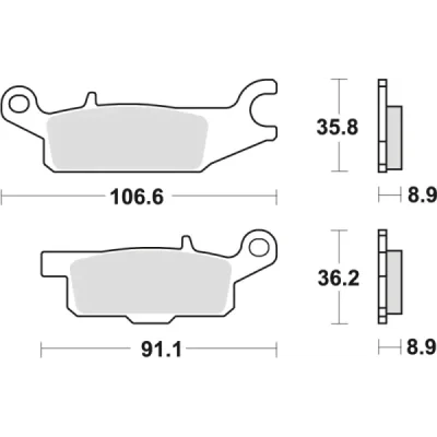 Klocki hamulcowe TRW Lucas MCB 803 SI (2 szt.) (MCB803SI) Klocki hamulcowe TRW Lucas MCB 803 SI (2 szt.) (MCB803SI)