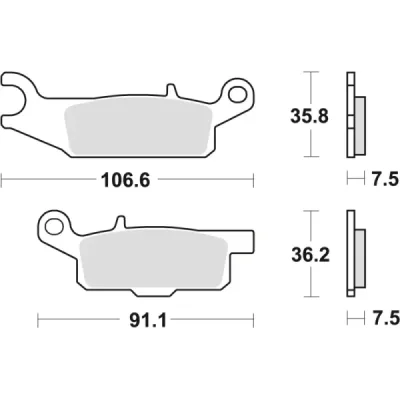 Klocki hamulcowe TRW Lucas MCB 802 SI (2 szt.) (MCB802SI) Klocki hamulcowe TRW Lucas MCB 802 SI (2 szt.) (MCB802SI)
