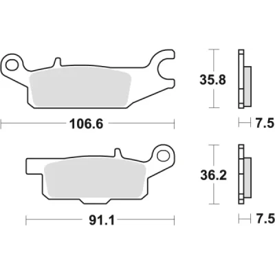 Klocki hamulcowe TRW Lucas MCB 801 SI (2 szt.) (MCB801SI)