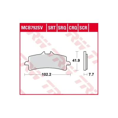 Klocki hamulcowe TRW Lucas MCB 792 SV (2 szt.) (MCB792SV) Klocki hamulcowe TRW Lucas MCB 792 SV (2 szt.) (MCB792SV)