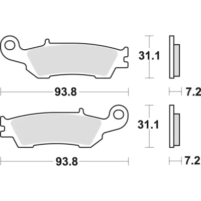 Klocki hamulcowe TRW Lucas MCB 791 SI (2 szt.) (MCB791SI)